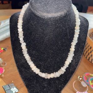 Elegant White Beaded Necklace